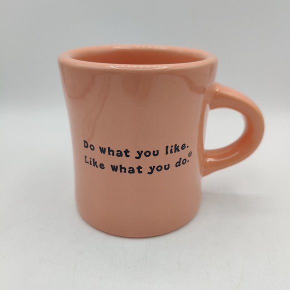 Life Is Good  Do What You Like Like What You Do Heavy Coffee Mug Orange 4" Tall - Picture 3 of 7